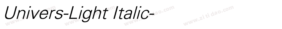 Univers-Light Italic字体转换